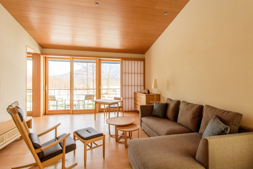 樂水山 全18室棟棟獨立，均附景觀露台與露天風呂，全室均可觀賞羊蹄山景。