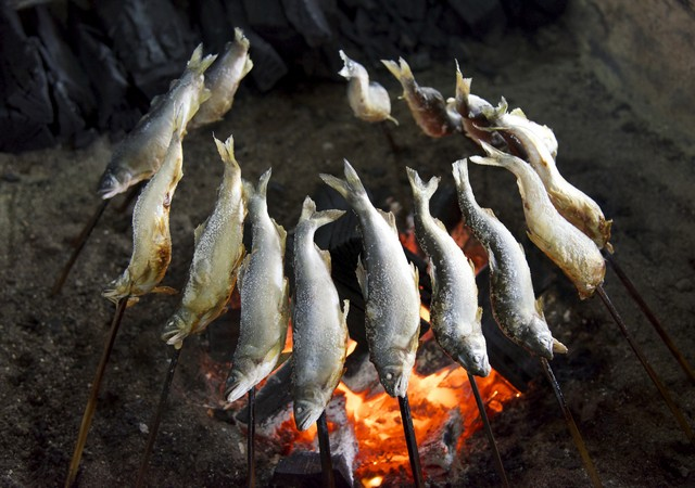 爐炭燒香魚