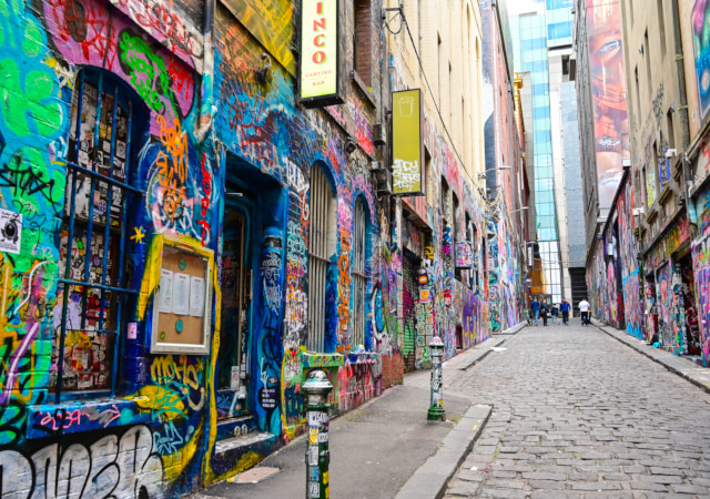 塗鴉⼩巷Hosier Lane & Union Lane