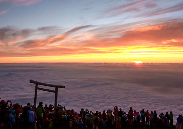 富士山×御來光
