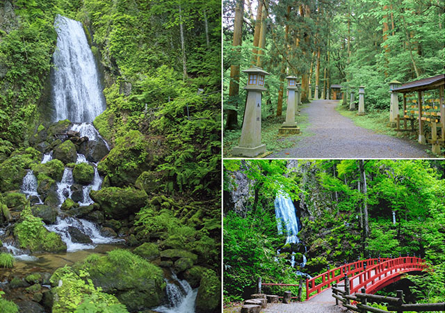 櫻松神社．不動瀑布